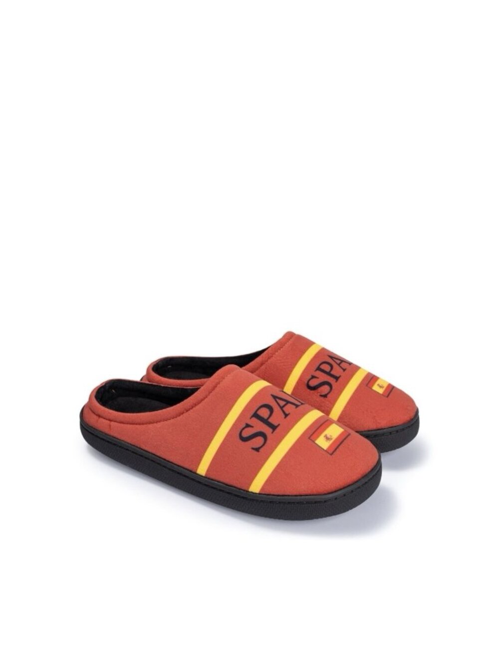 Ground Up Soccer Fans Spain Plush Men Slippers Size 9-10